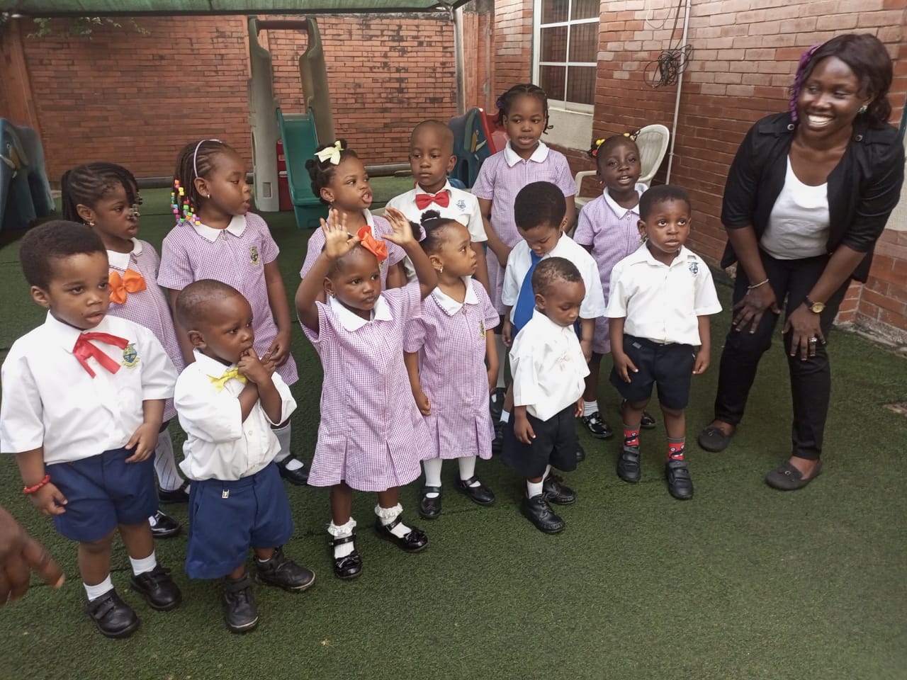 Students during school assembly